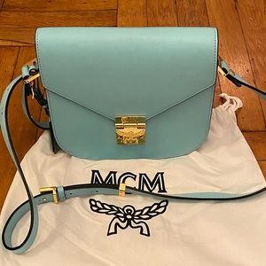 MCM new without tags rare light blue bag